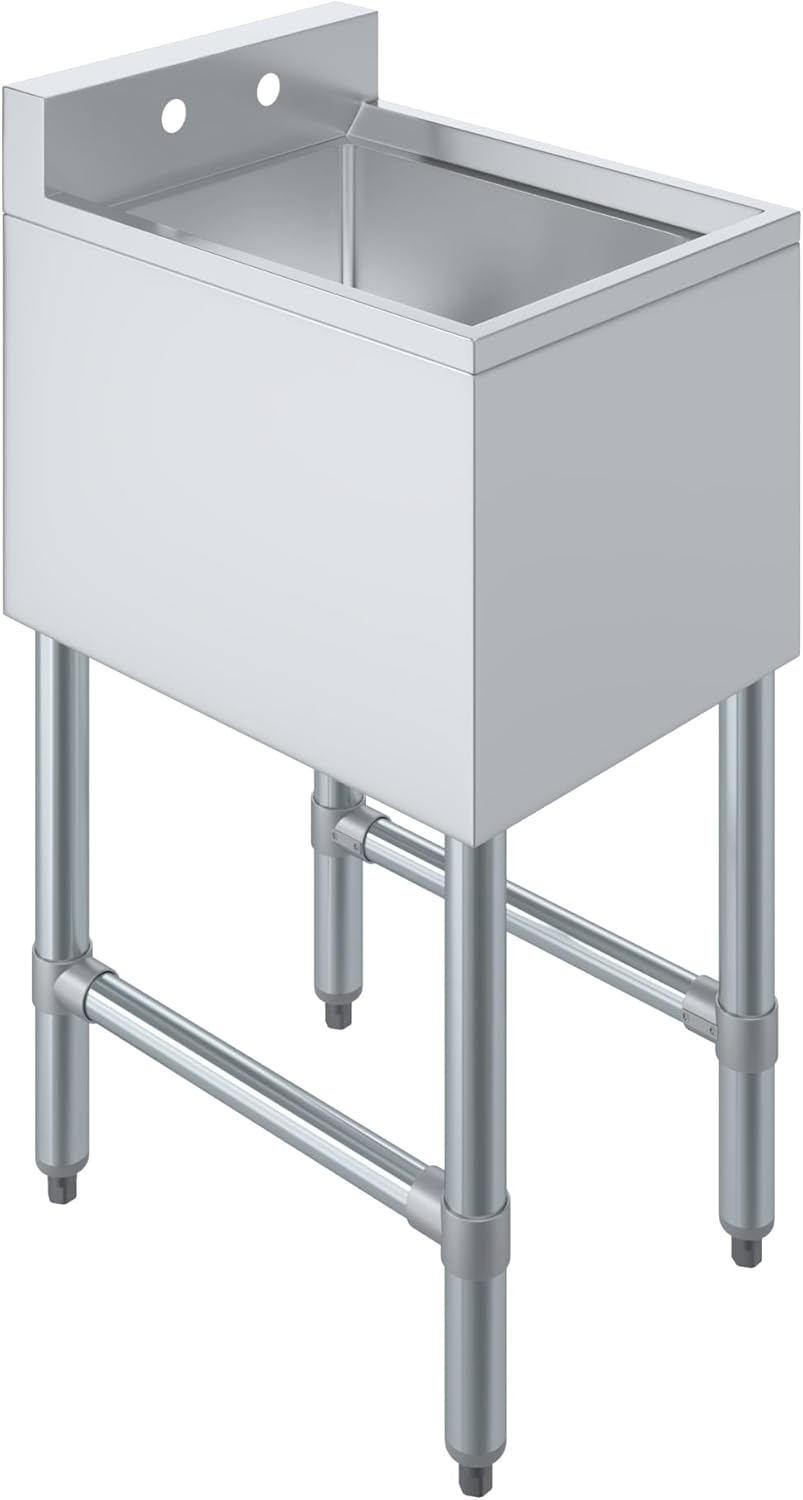 14.5 in. x 19 in. One Compartment Stainless Steel Under bar Sink