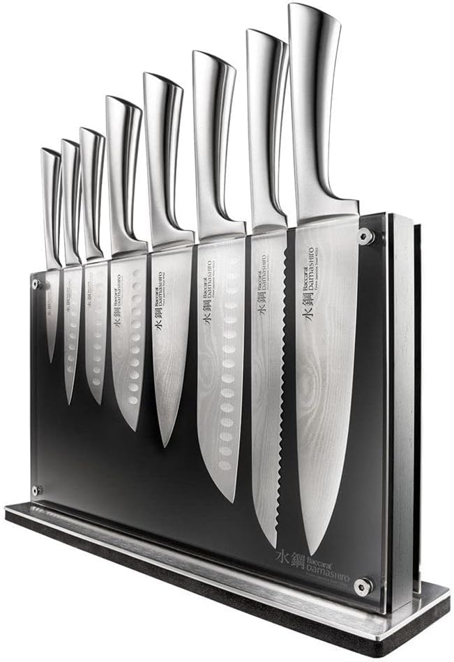 Baccarat Damashiro Nami 9Piece Knife Block 15cm & 20cm Chefs Knife