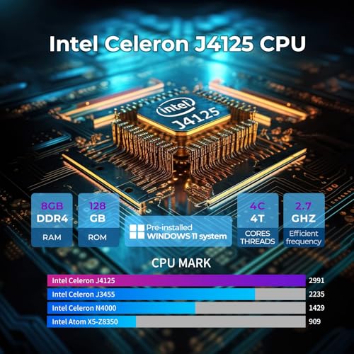Image of PC Stick Win 11 Pro, Celeron J4115 8GB DDR4 RAM 128GB eMMC Fanless Mini Computer, Dual WiFi /BT5.2 /4K 60Hz /USB PD3.0 Business Office Industrial Media Desktop Computers
