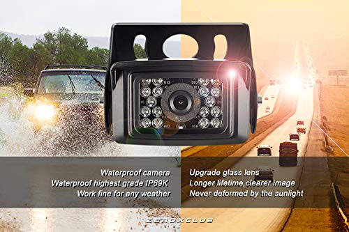 Image of ZEROXCLUB Digital Wireless Backup Camera System Kit, IP69 Waterproof Wireless Rear View Camera + 7'' LCD Wireless Reverse Monitor for RV /Truck /Trailer /Bus /Camper /5th Wheel (W01-7 inch)