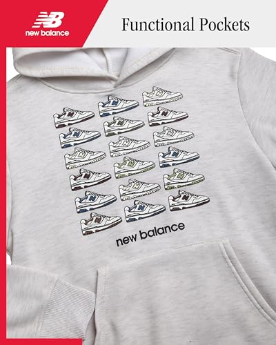New Balance Boys Tracksuit Set - 2 Piece Classic Hoodie Sweatshirt and Boys Jogger Sweatpants with Pockets (Sizes: 8-16)3
