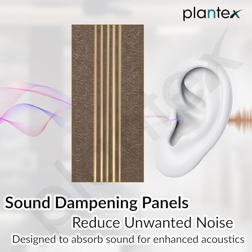 Image of Plantex Louvers Panel for Wall /8 Feet Wall Panels /3D Charcoal Panel for Interior Walls Decor - Pack of 7 Covers - 56 Sq. Ft, Size-1 Feet x 8 Feet (WD-2204)