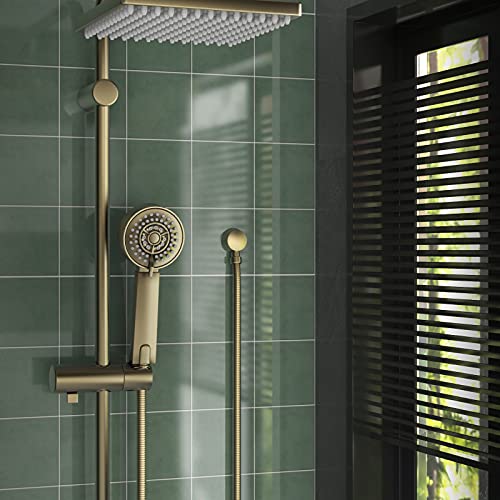 Lavatrum Wall Mounted Supply Elbow, Wall Elbow For Hand Shower, Solid Brass Round Wall Supply Elbow, Check Valve Included (Brushed Gold) #TOP6