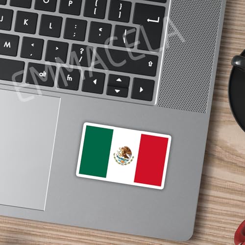 Image of (3PCS) Mexico Flag stickers, Countries Flag Stickers - Waterproof Vinyl Decals For Laptops, Tumblers, Water Bottles, Books, Scrapbooks, Size 3 X 1.8 Inch