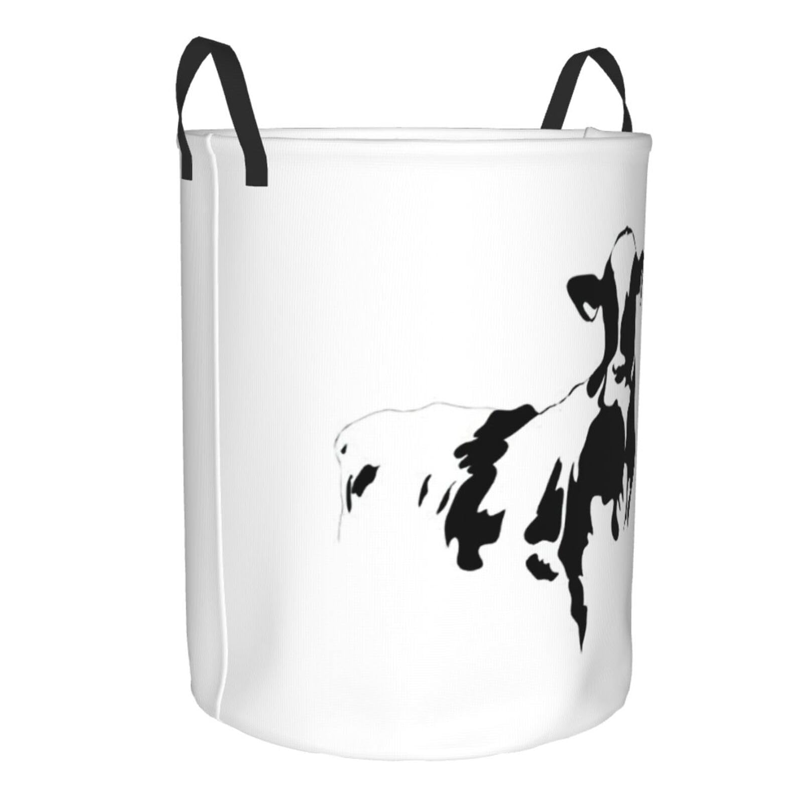 Cesto Portabiancheria Pieghevole HKTZM A Forma Di Mucca | 45L, 36x45 Cm | Impermeabile E Leggero | Per Vestiti, Giocattoli, Organizer Bagno