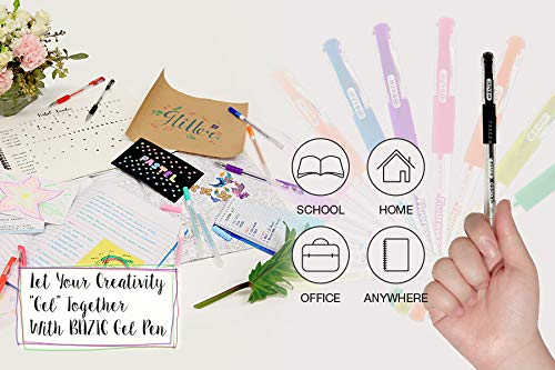 BAZIC Products Essence Gel Pen 0 8mm Pastel Color Comfort Grip Acid Free Smooth Writing for Drawing Coloring — view 5