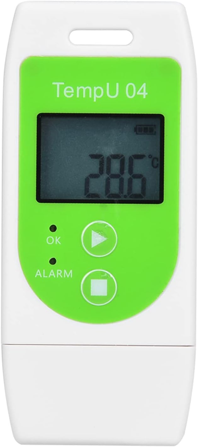 Temperature Data Logger, USB Temperature Data Logger, Reusable Temperature Recorder with LCD Display, for Home Use, Digital Thermometers (TempU04)