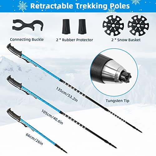 image for COMMOUDS Lightweight Snowshoes for Men Women Youth Kids, Fully Adjusta