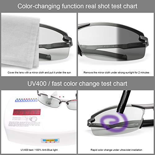 Image of MIRYEA Polarized Photochromic Driving z87 Sunglasses for Men Day Night Safety Glasses