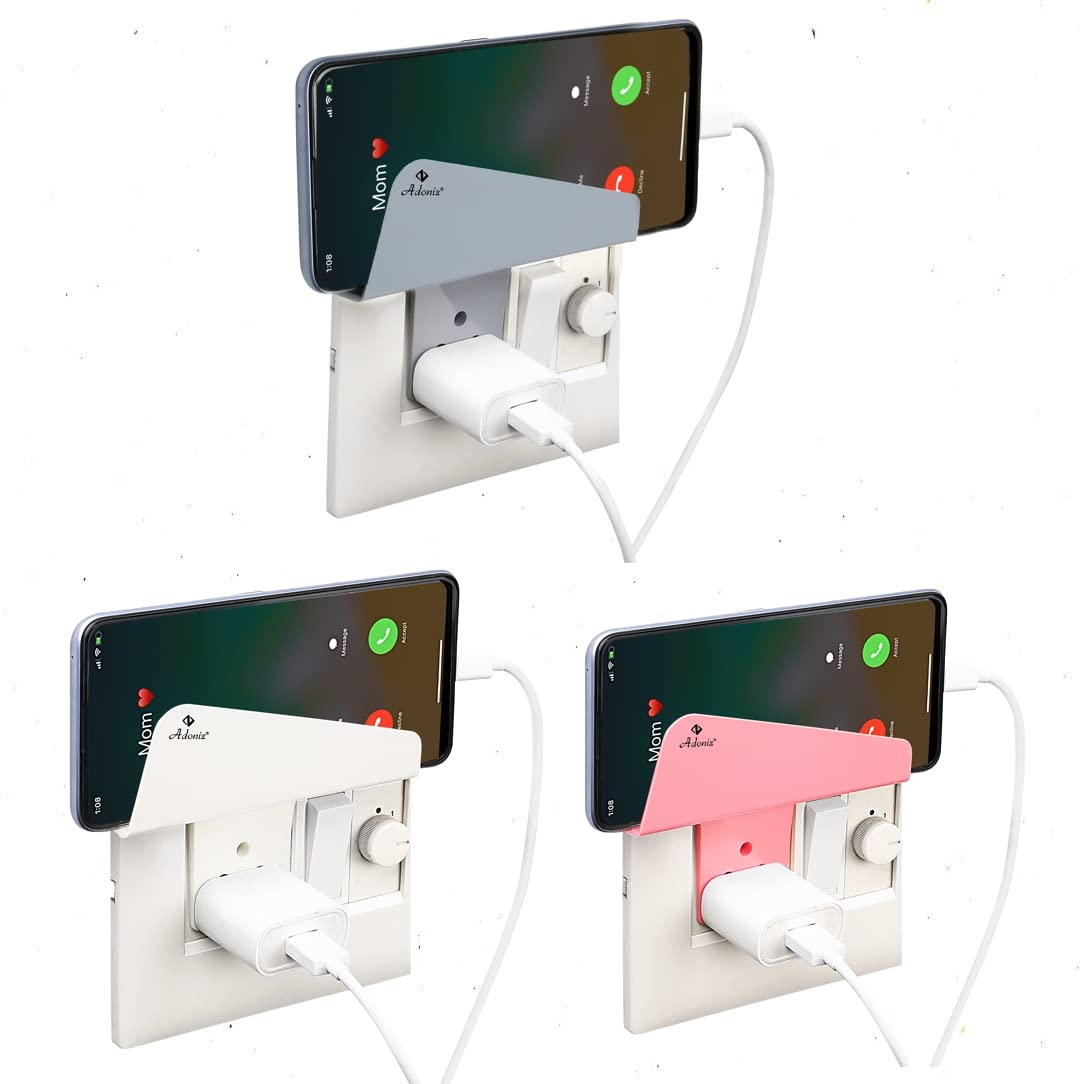 Adoniz Secure Mobile Phone Charging Stand Holder, Mobile Holder for Wall, for Home/Office/Travel Suits All Smartphones-picture-32