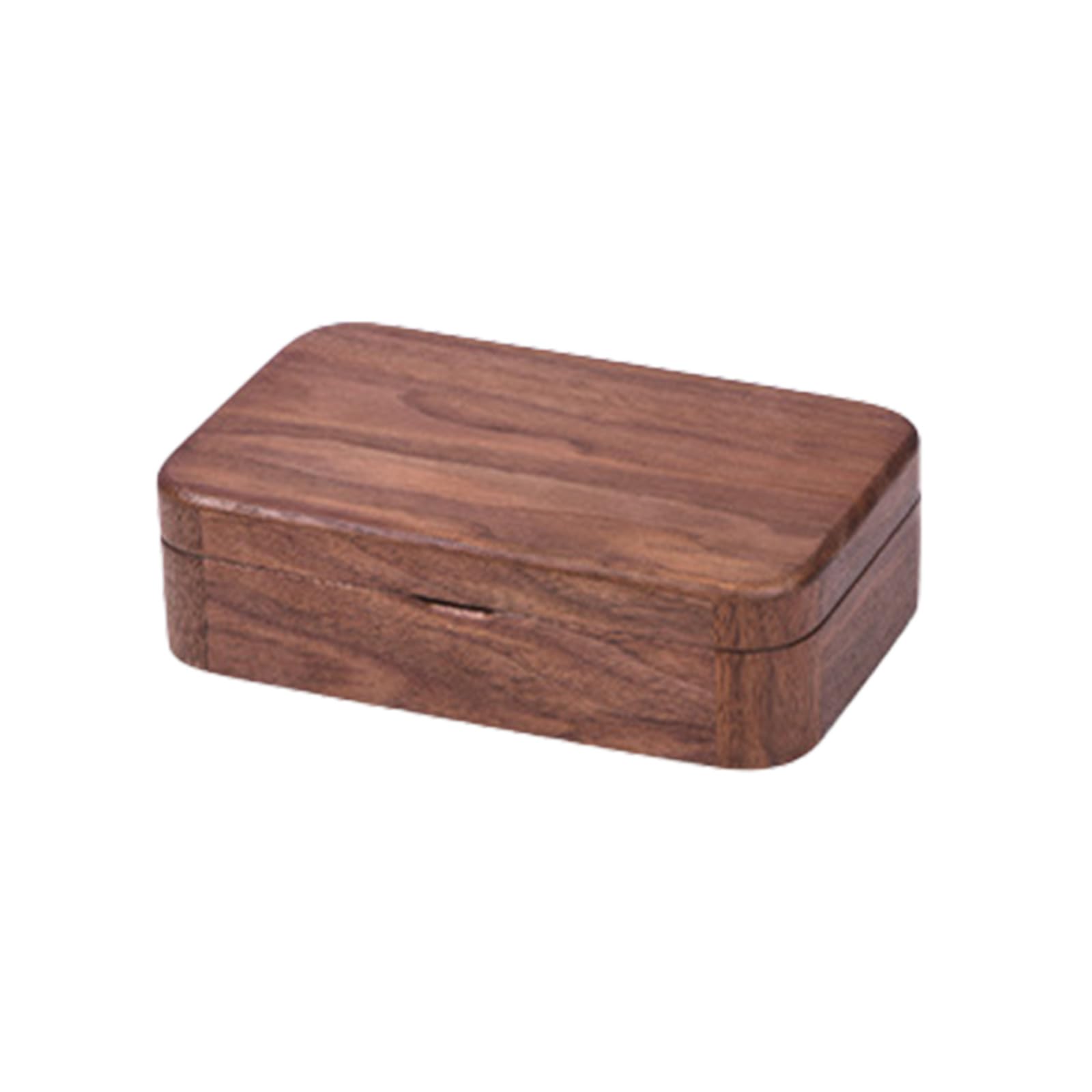 Hsioluted Practical Sturdy Wood Jewelry Storage Casket Portable Accessory for Organizing Various Ornaments Home Organization Table Organizers