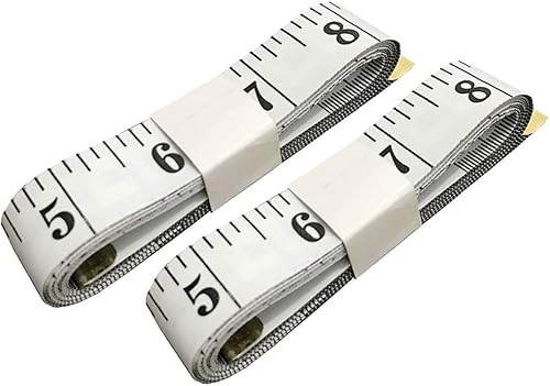 Cinta métrica suave de 79 pulgadas/78.7 in, cinta métrica de bolsillo para coser cuerpo, tela a medida, color blanco, paquete de 2
