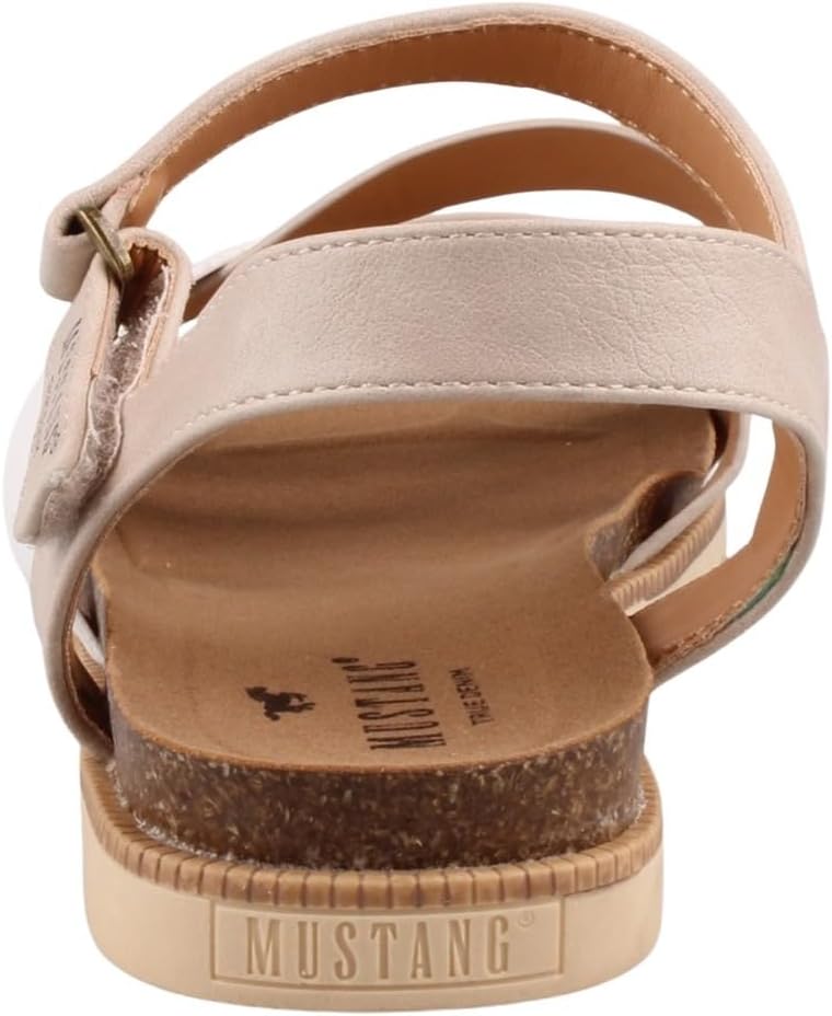 Mustang Shoes Sleehaksandaaltjes zomerschoen sandaal sleehak met klittenbandjes