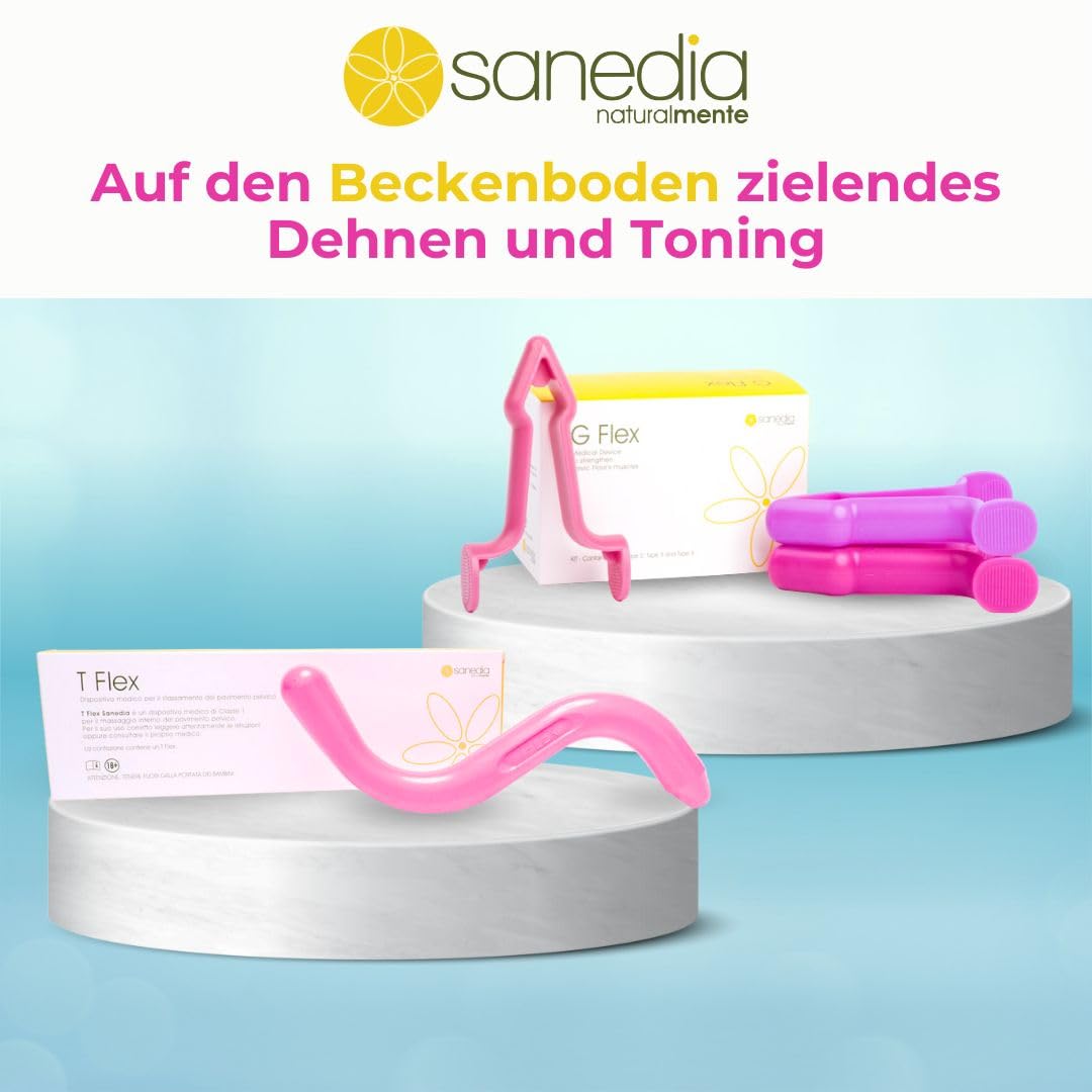 Sanedia T Flex - Medizinisches Gerät zur Selbstmassage Beckenmuskels, Beckenboden Trainer Frauen für Linderung des schmerzhaften Beckenmuskels und Inkontinenz, Medical Device