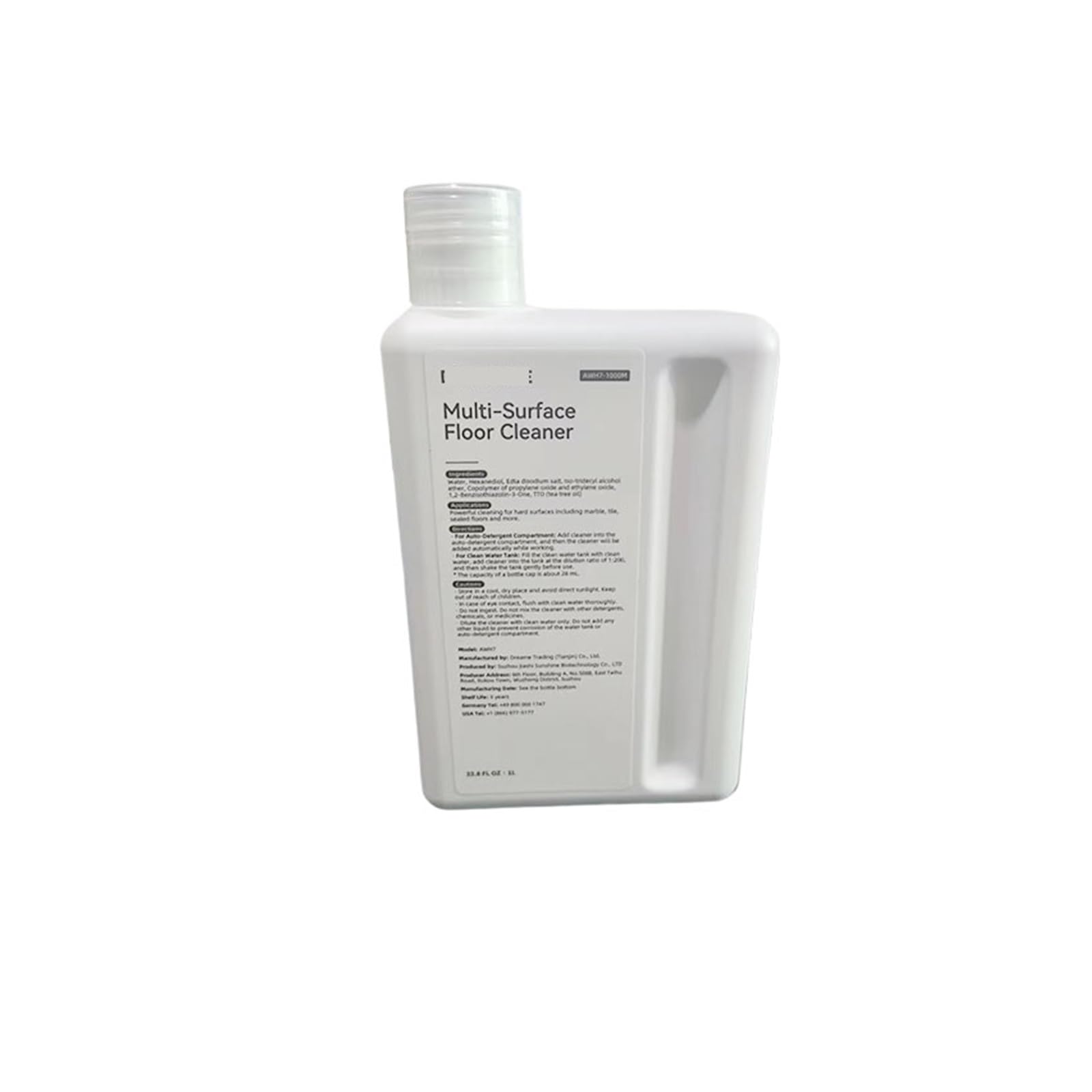 Reinigungsflüssigkeit, kompatibel mit Dreame W10Pro/H11/H11 Max/H12/H12 Pro/M20, kompatibel mit Tineco Floor ONE S3/Breeze/S5 Pro 2/S6/S7 Bodenwäscher(1000ML 1pcs)