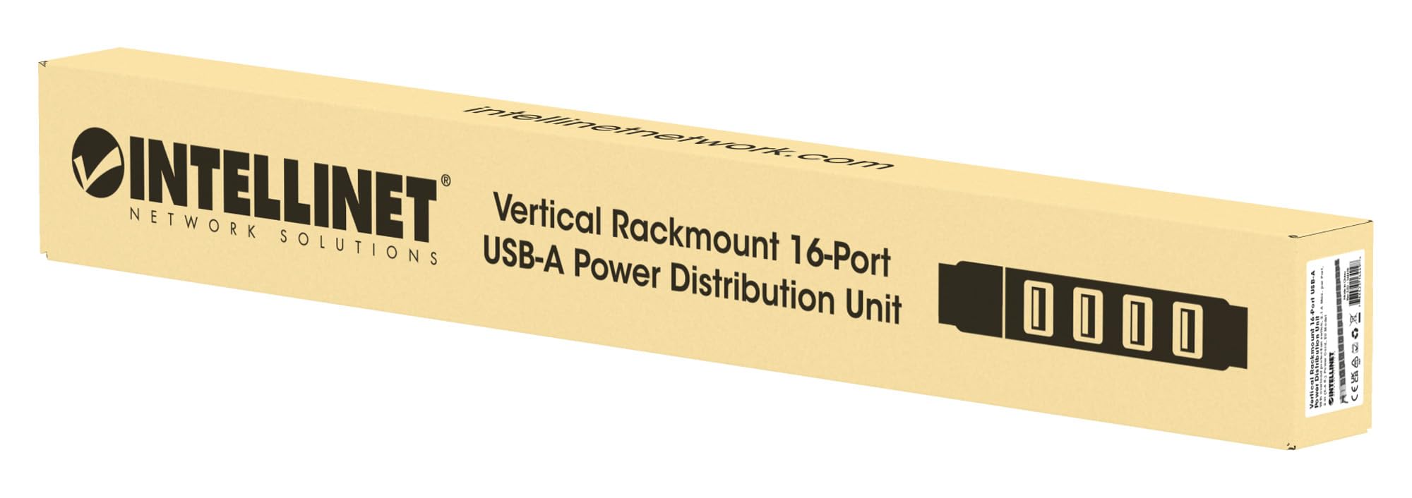Intellinet 164498, 16-Portowy Rozdzielacz Zasilania USB-A, Czarny
