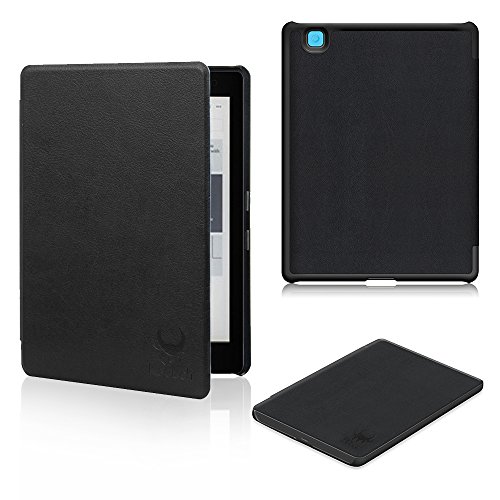 Kepuch Custer Case for kobo Aura Edition 2 2016,Ultra-Thin PU-Leather Hard Shell Cover for kobo Aura Edition 2 2016 - Black
