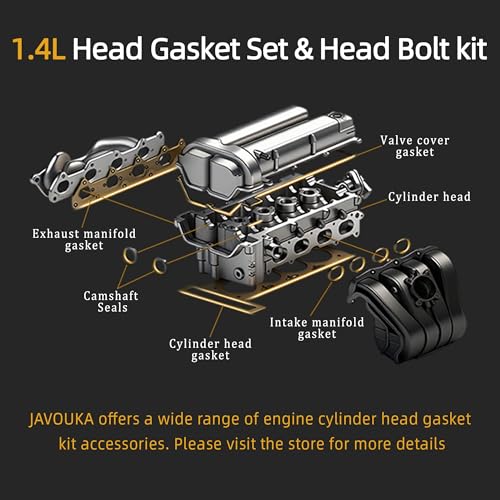 Image of Head Gasket Set with Bolts, 1.4L Turbo, fit for Chevy Cruze Sonic Trax, fit for Buick Encore 1.4L Gas DOHC 2011-2016 HS26540PT-1 ES72474(46pcs)