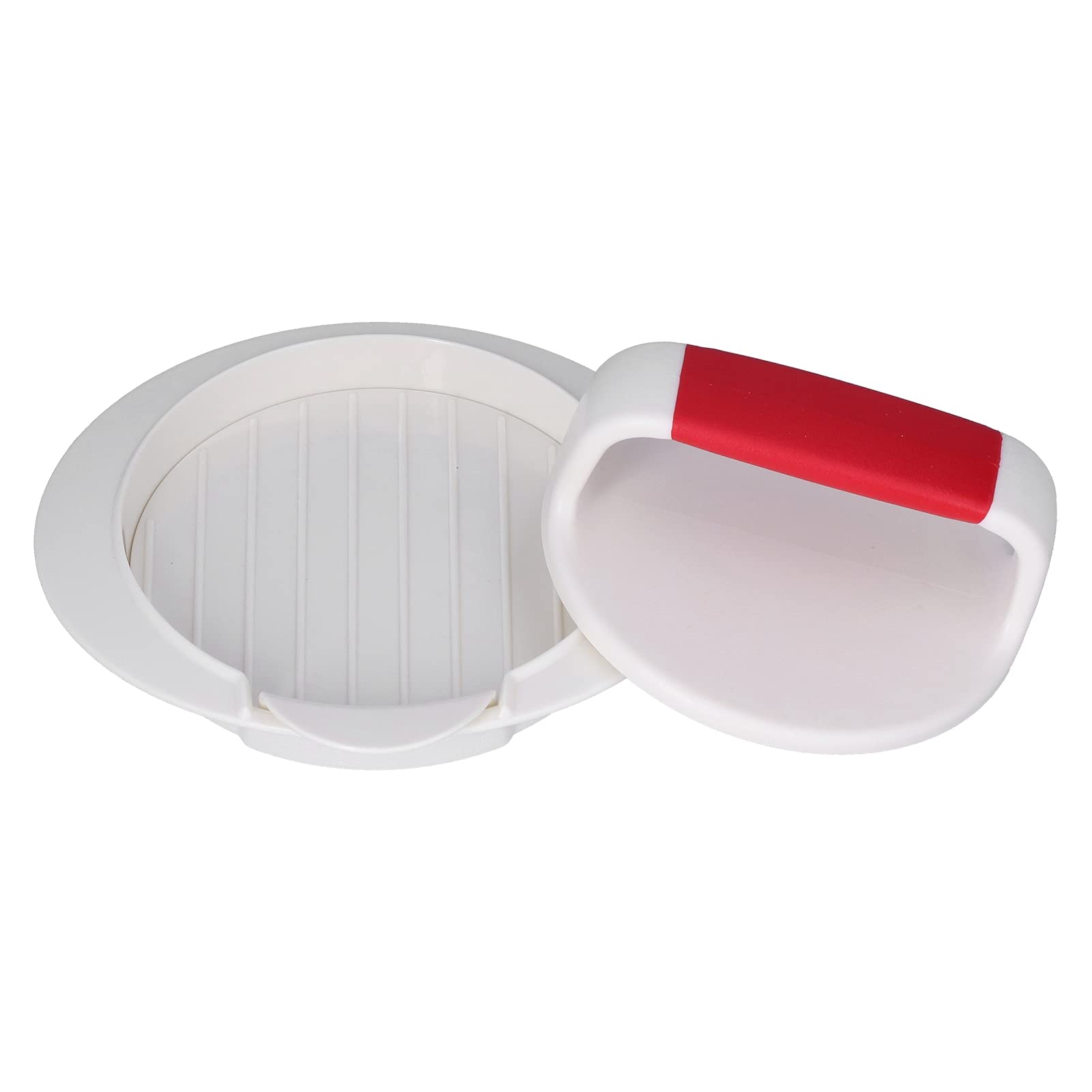 Burger Press Hamburger Patty Maker Non Stick DIY Kitchen Tool for Home Cooking ABS Material 7.9oz Weight Includes Pressing Plate Gasket Base