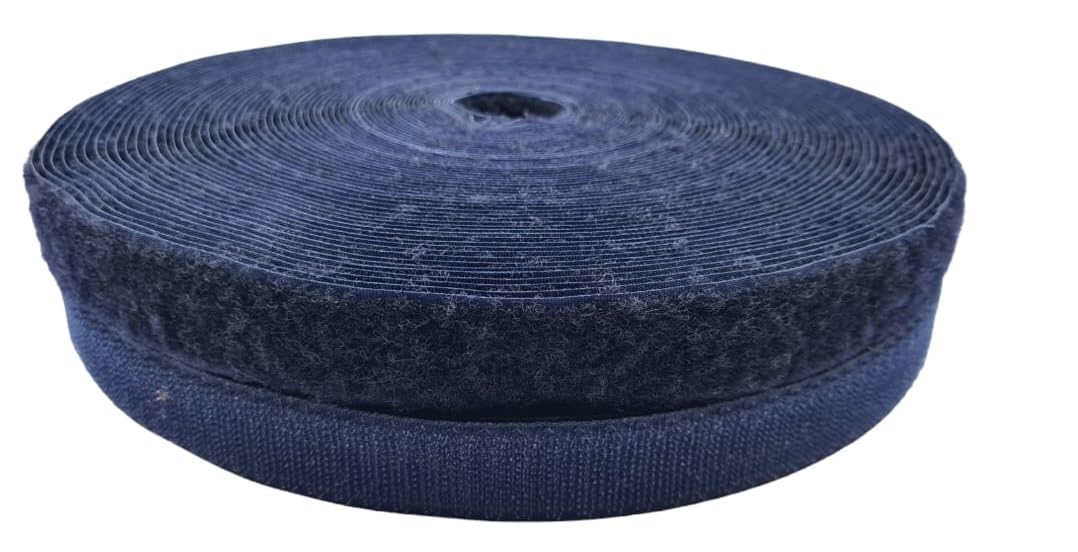 ZENITH 1 inch Wide Blue, 10 Meter Non Adhesive Hook and Loop Tape, No Glue Back, Fabric Fastener InterlockingTape for Sewing Crafts, DIY, Clothes, Straps, Shoes Mosquito nets etc (Blue, 10 Meter) 4