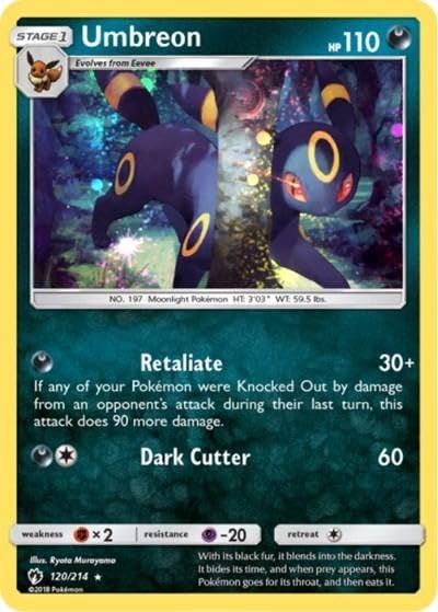 PokemonUmbreon 120/214 - Lost Thunder - Cosmic Holo - Promo Single Card