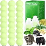 24 Pack Peppermint Skunk Repellent, Natural Raccoon Repellent Keep Skunks Out from Outdoor Yard Under House Attic Garden, Long-Lasting Protection, Safe for Dogs and Children, Green