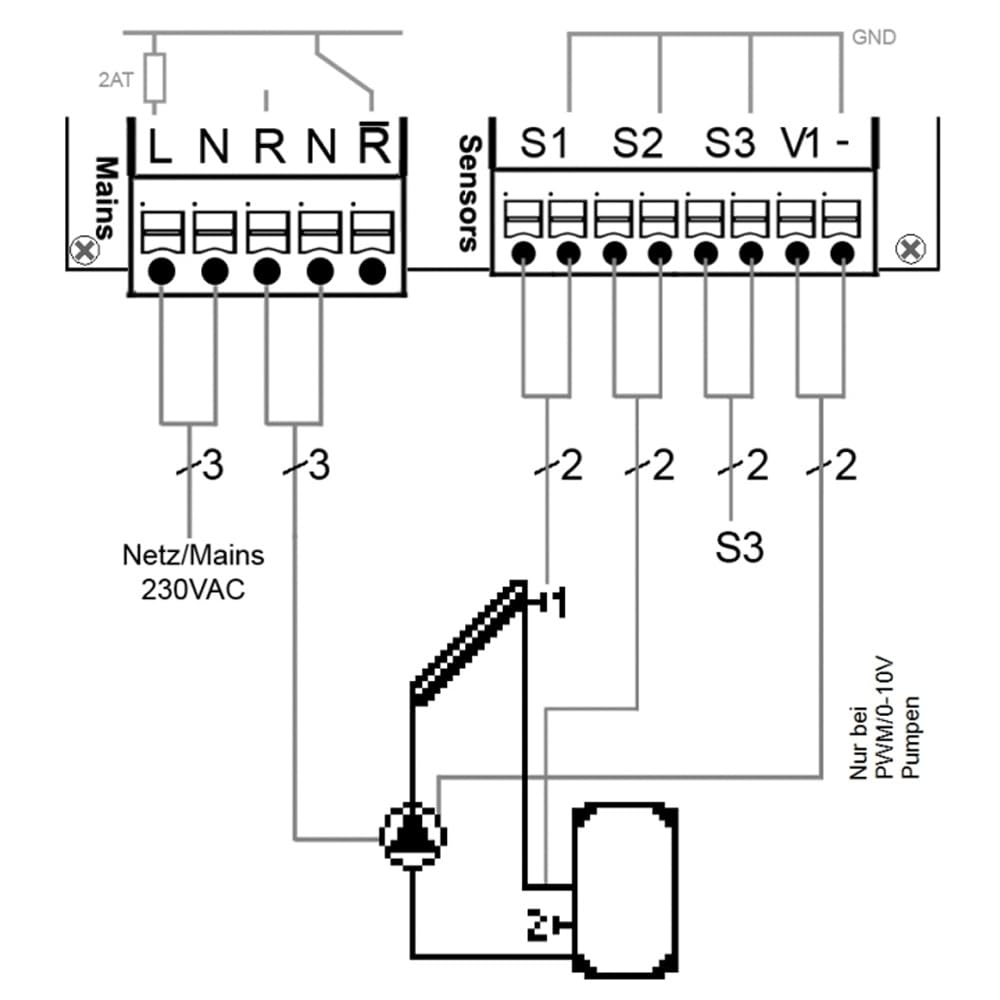 SOREL Solarsteuerung Solarregler Temperaturdifferenzsteuerung STDC V3 (inkl. 2 x PT1000 Fühler)