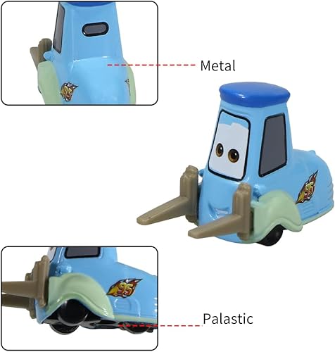 Miniatura 3 de Cars Movie Toys 2 3 McQueen Mater Chick Hicks Doc Hudson The King Ramirez - Vehículos fundidos a presión 155 para niños (Guido)