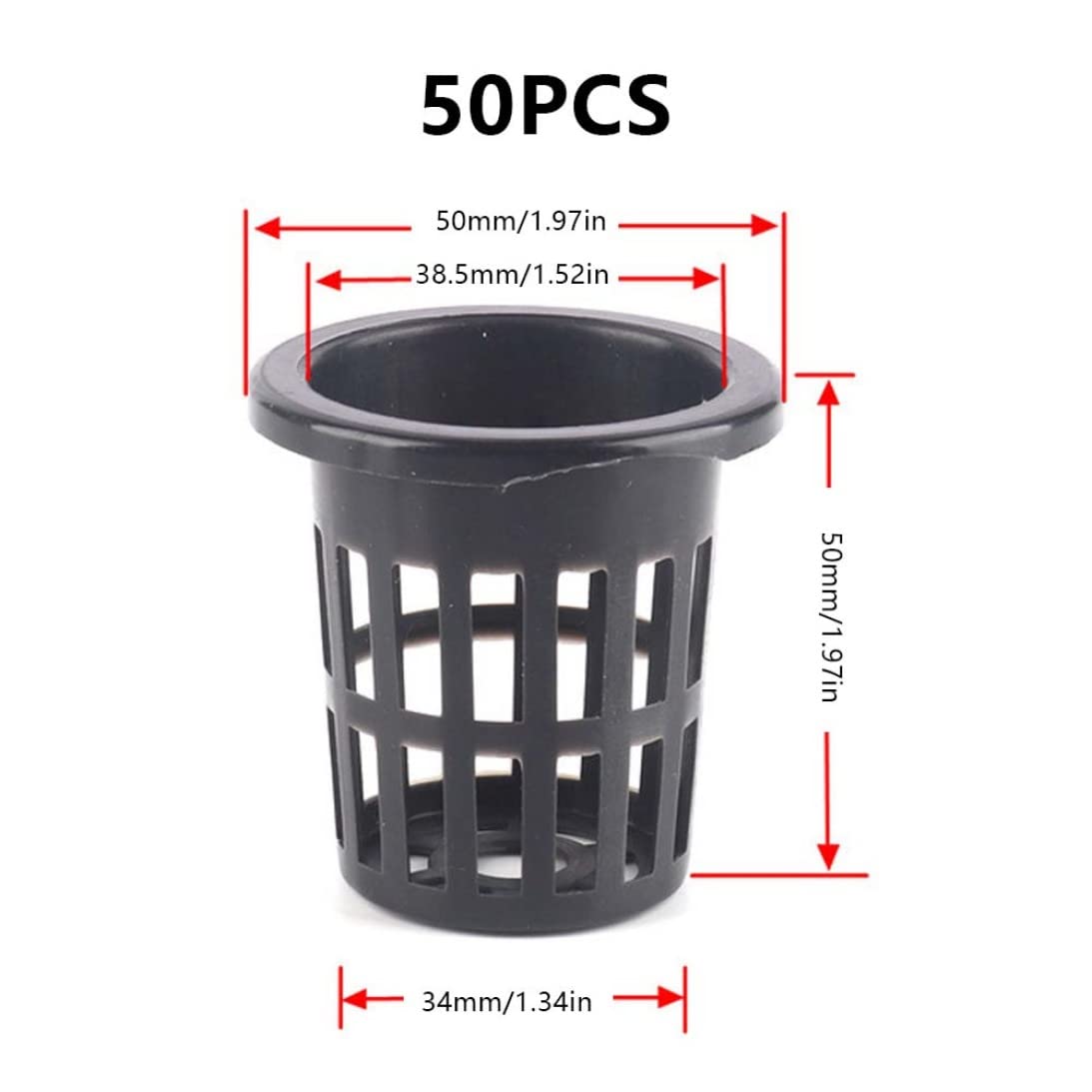 Hydroponik Netztöpfe Set - 50 Stück Mit Schwämmen Für Indoor Gardening