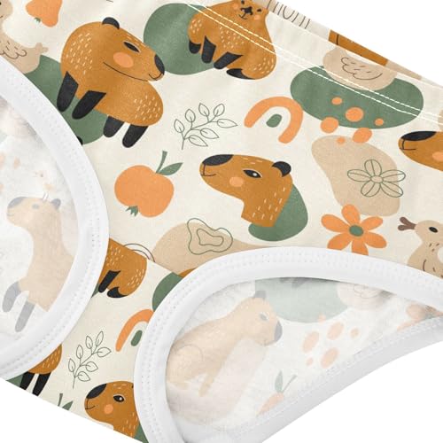 Little Girl Underwear Toddler Panties Kids Undies Capybara Doodles Soft Cotton Briefs 2T-8Y4