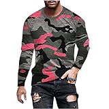 My Orders on Prime Amazon T Shirts for Men Cotton Graphic Print Pullover Shirts Casual Stylish Long Sleeve Crewneck Shirt Gym Workout Tees Mens Shirts Long Sleeve Pink XL