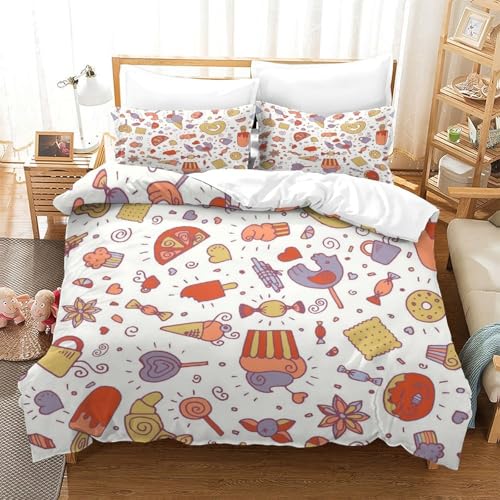 Parure de lit surf 260x220 super king avec housse de couette effet 3D microfibre confortable