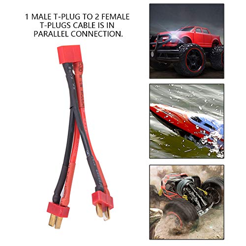 Man-vrouw T-stekker, hoge capaciteit maximaal 50A 200°C hittebestendige voedingskabel voor 2S-6S lithiumbatterij - Image 4