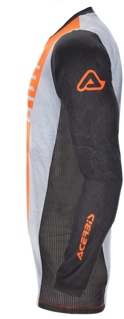 Acerbis MX J-Track 1 Maglia Motocross (Orange/Grey,L)