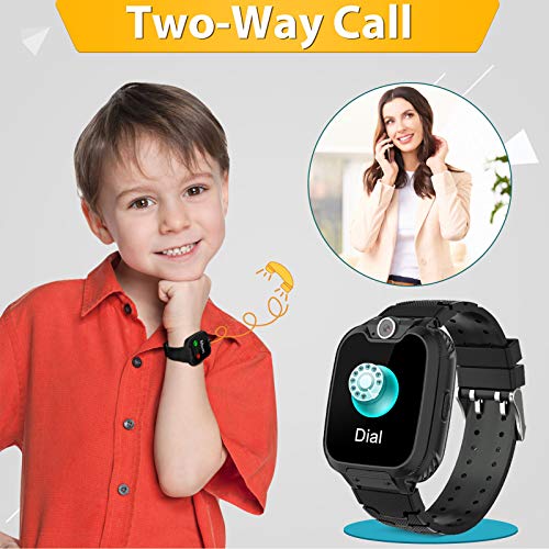 Smartwatch For Kids-Kids Smart Watch With Clock Phone For Girls Boys Hd Touchscreen With Call Sos Music Player Games Camera Calculator Alarm Clock Smart Watch Birthday Gifts For Kids Age 4-12 Black #TOP2