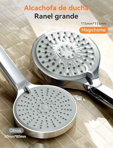 Miniatura 5 de Magichome Alcachofa De Ducha Alta Presion, Antical Alcachofa Ducha Ahorro Agua Cabezal De Ducha Extraíble Con 5 Modos, Alcachofa De Ducha De Mano, Alcachofa Ducha Económica Grande