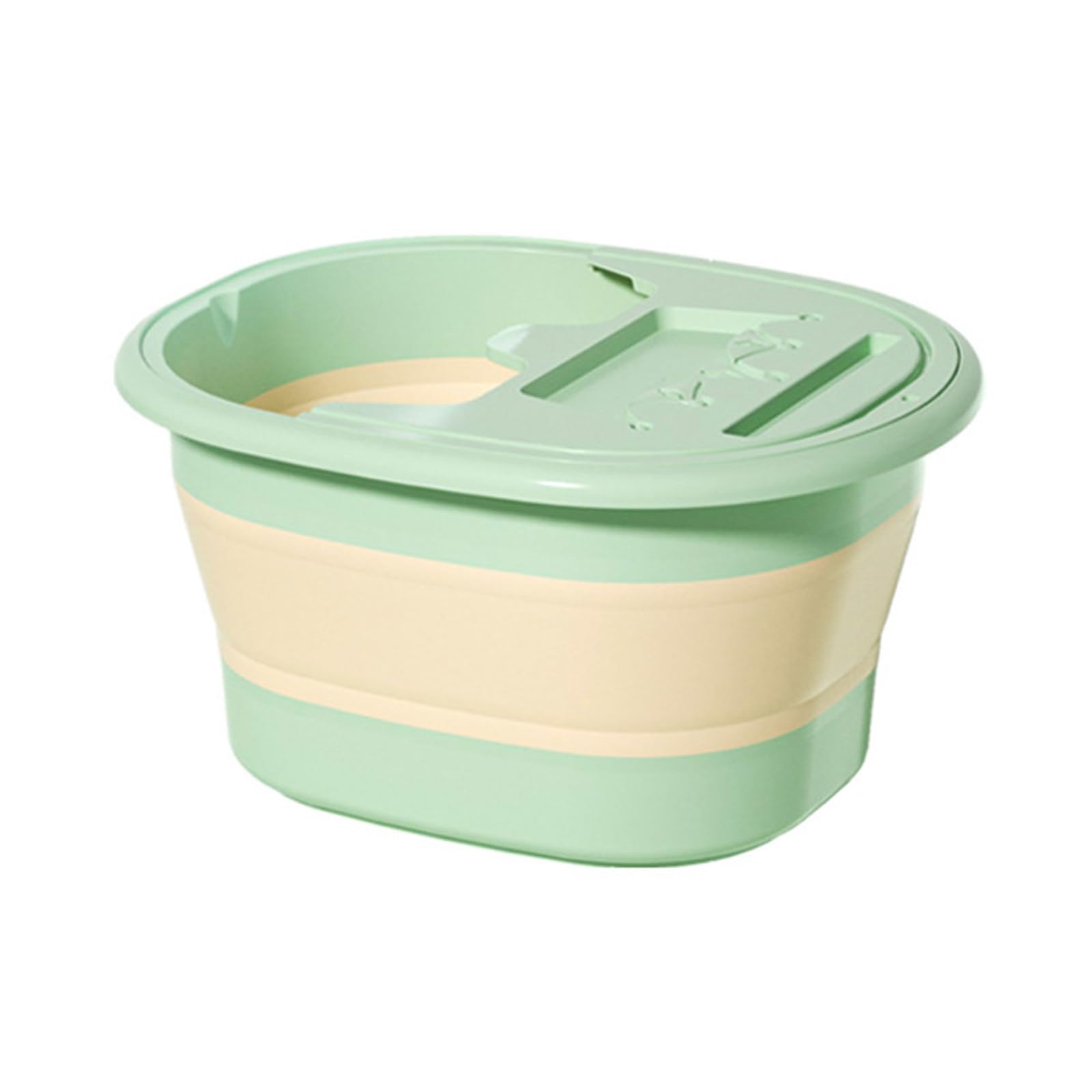 Foldable Foot Bath Bucket Wash Massage Basin Tub Soak Pedicure Bowl with Lid Pedicure Bowl Space Saving Design Foldable Wash Home Laundry Portable Soak