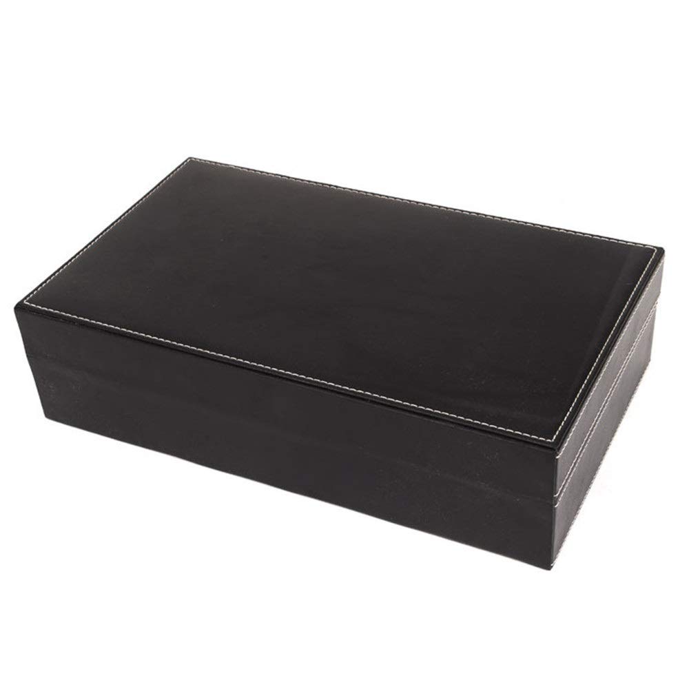 Caja de Reloj con Tapa de Cristal y Almohada de Almacenamiento móvil Caja de Reloj de Cuero Almacenamiento de exhibición de joyería para Hombres y Mujeres