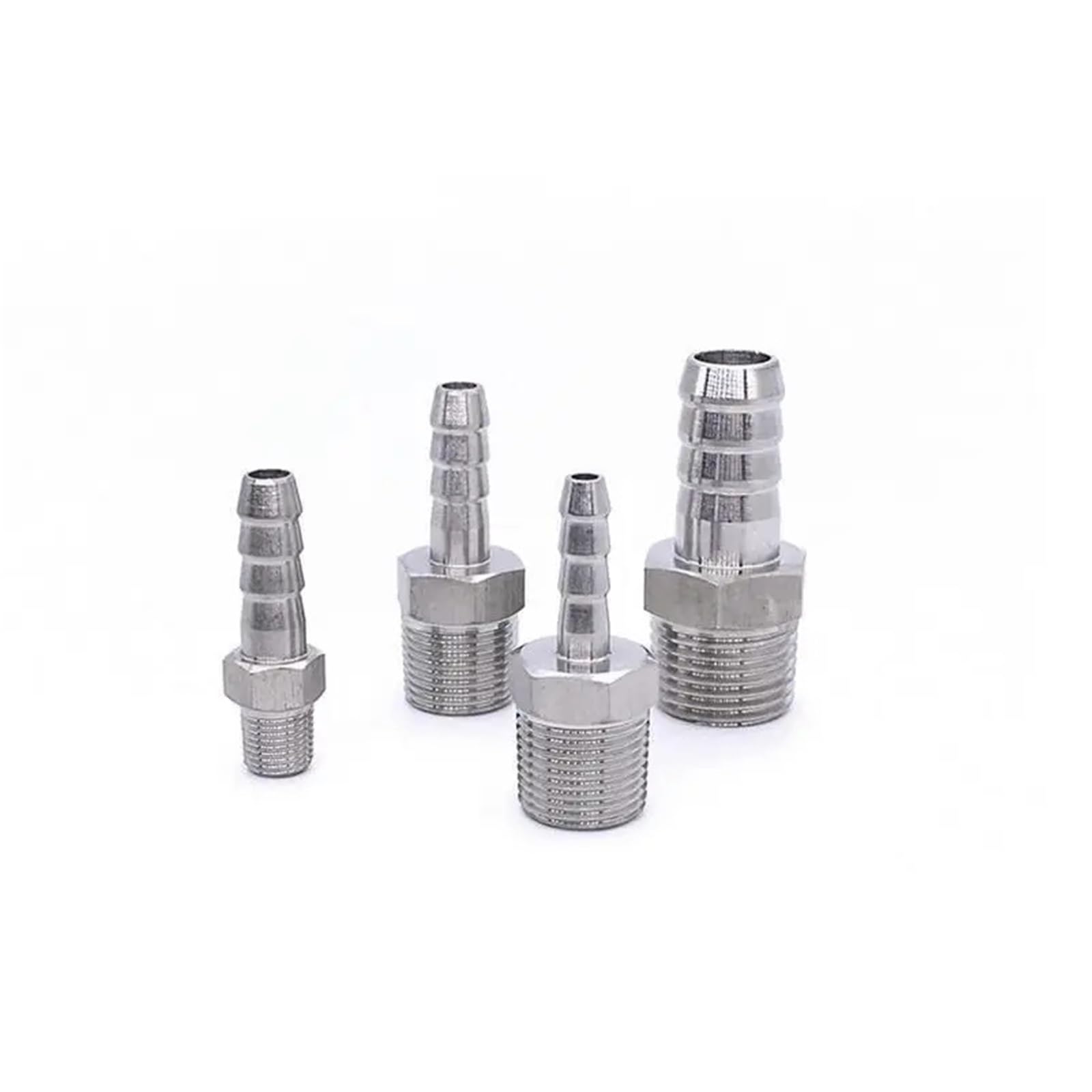 2'' NPT Male Thread x Hose Tail 304 Stainless Steel Water Pipe Fitting Reducer Joint Coupling Connector(52MM_2")