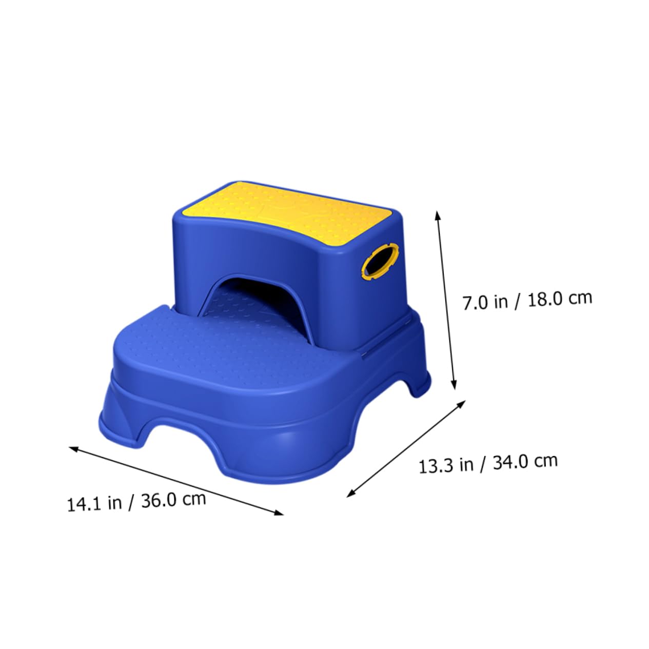 BESTonZON Taburete de Escalón Infantil Doble Antideslizante para Baño Sala de Color Amarillo y Azul Taburete de Seguridad para Pequeños