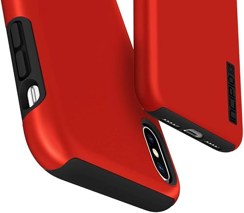 Miniatura 7 de Incipio DualPro - Funda de doble capa para iPhone Xs Max (6.5 pulgadas) con protección híbrida que absorbe los golpes, color rojo iridiscente, negro