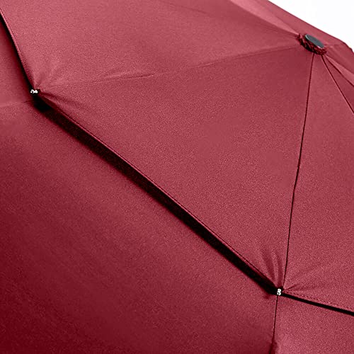 Lifetek Windproof Travel Umbrella - Compact, Automatic, Wind Resistant, Strong And Portable - Small Folding Backpack Umbrella For Rain Perfect For Men And Women - Fx2 45 Inch Red #TOP2