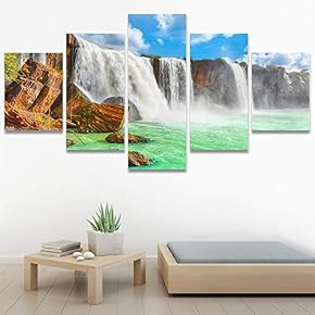 SIGNWIN 5 Panel Canvas Wall Art Modern Art...