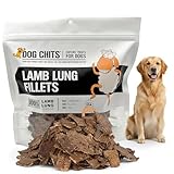 Dog Chits Lamb Lung Fillets Dog and Puppy Treats - Low Fat, High Protein Single Ingredient Dog Treat - Easy to Break Slices - Great for Training - Made in USA, Large 10 oz. Bag