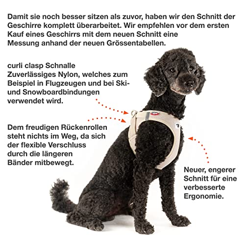 Vest Harness curli Clasp Air-Mesh Light-Tan XS