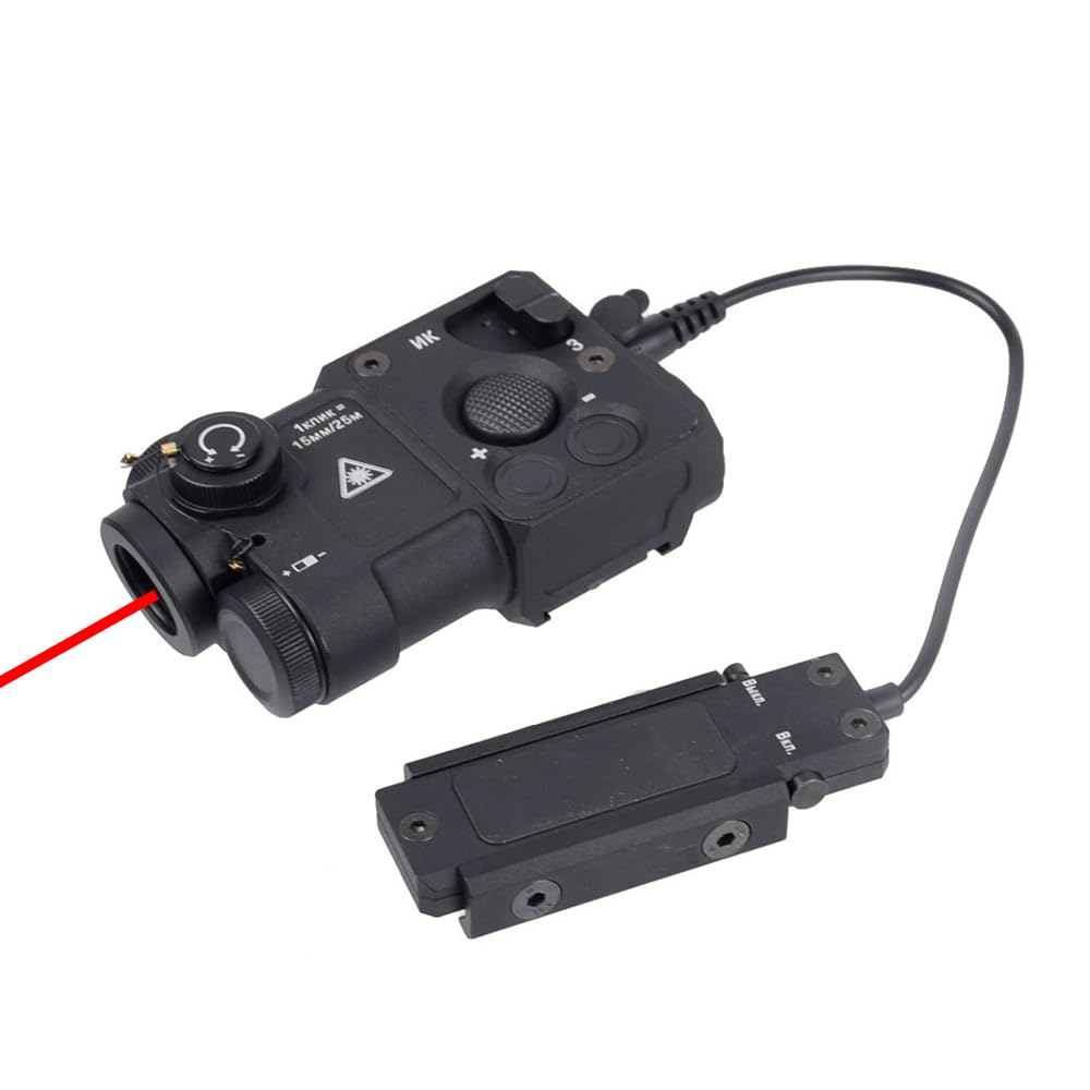Tactical Metal PST4 Box Aiming Laser Sights(with IR Laser + Red Laser Sight + Modular Remote Pressure Switch), Black