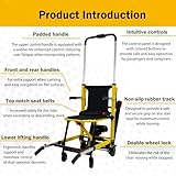 Portable Folding Stair Lift Chair with Safety Belts and Adjustable Headrest for Emergency Evacuation - Image 2