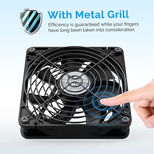 ELUTENG 140mm USB Fan with 3 Speed 5V Powered Case Fan 1500PRM Portable Cooling Fan Suitable for Tablet TV Receiver Router DVR Play Station Xbox Computer and More - Image 4