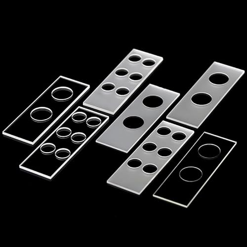 Glass Fluted Sheets - Flat Bottom Double Slots for Precise Measurements (75x25mm) - Ideal for Laboratory Use,1pcs(D10xH1mm)