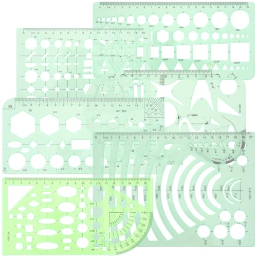 Operitacx 1 Set Drawing Template Ruler French Curve Drawing Tools ...